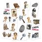 Preview: Detektiv Mini Tattoos auf Rolle